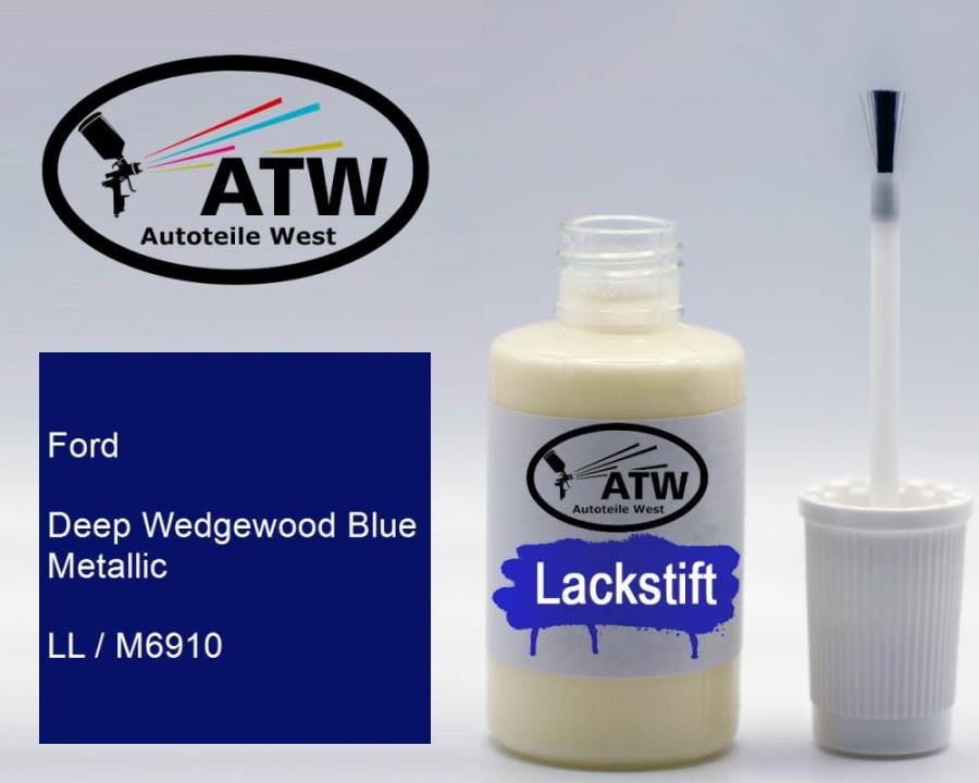 Ford, Deep Wedgewood Blue Metallic, LL / M6910: 20ml Lackstift, von ATW Autoteile West.